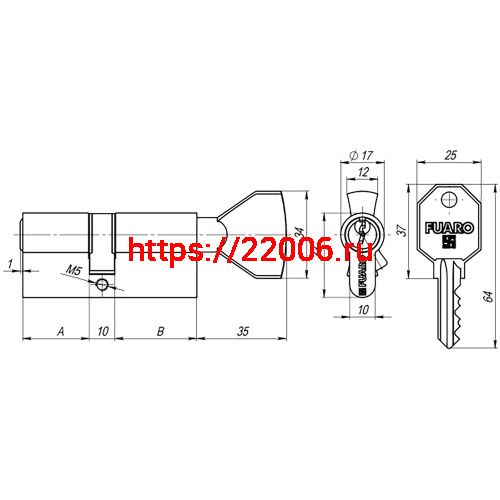Цилиндровый Fuaro (Фуаро) механизм (100 CM/80) 1000CMKnob80(35+10+35) CP хром 3Key с вертушкой фото 3 Цилиндровый Fuaro (Фуаро) механизм (100 CM/80) 1000CMKnob80(35+10+35) CP хром 3Key с вертушкой фото 3