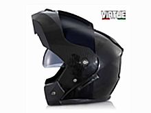 Мотошлем VIRTUE MD-903 трансформер с визором черный карбон темное стекло (L)