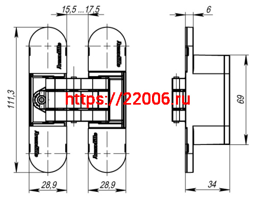 Петля скрытой установки с 3D-регулировкой Armadillo 11160UN3D (Architect 3D-ACH Universal 60) SG «матовое золото» фото 6 Петля скрытой установки с 3D-регулировкой Armadillo 11160UN3D (Architect 3D-ACH Universal 60) SG «матовое золото» фото 6