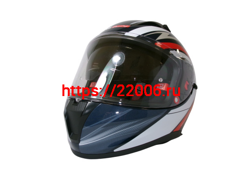 Шлем TVS RACING (Индия) STREET D/V NAVY BLUE RED размер L, + пинлок в комплекте, очки Шлем TVS RACING (Индия) STREET D/V NAVY BLUE RED размер L, + пинлок в комплекте, очки