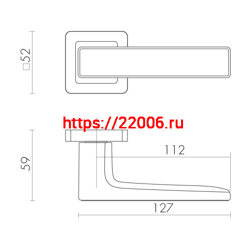 Ручка Fuaro (Фуаро) раздельная K.XM52.DENVER (DENVER XM) GR/CP-23 графит/хром фото 2 Ручка Fuaro (Фуаро) раздельная K.XM52.DENVER (DENVER XM) GR/CP-23 графит/хром фото 2