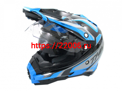 Мотошлем THH TX-27 №3 black/blue (XXL) Мотошлем THH TX-27 №3 black/blue (XXL)