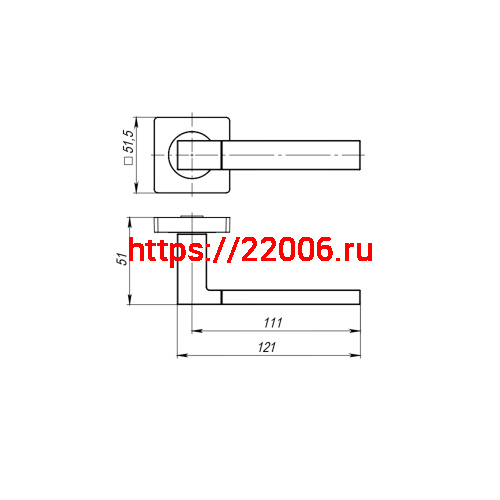 Ручка Ajax (Аякс) раздельная K.JK51.BASE BL-24 черный (белая коробка) фото 3 Ручка Ajax (Аякс) раздельная K.JK51.BASE BL-24 черный (белая коробка) фото 3