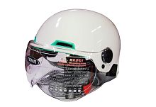 Шлем открытый YM-351_7 "YAMAPA", белый, черный, размер L, летний (NEW) (12 шт. в упак.)